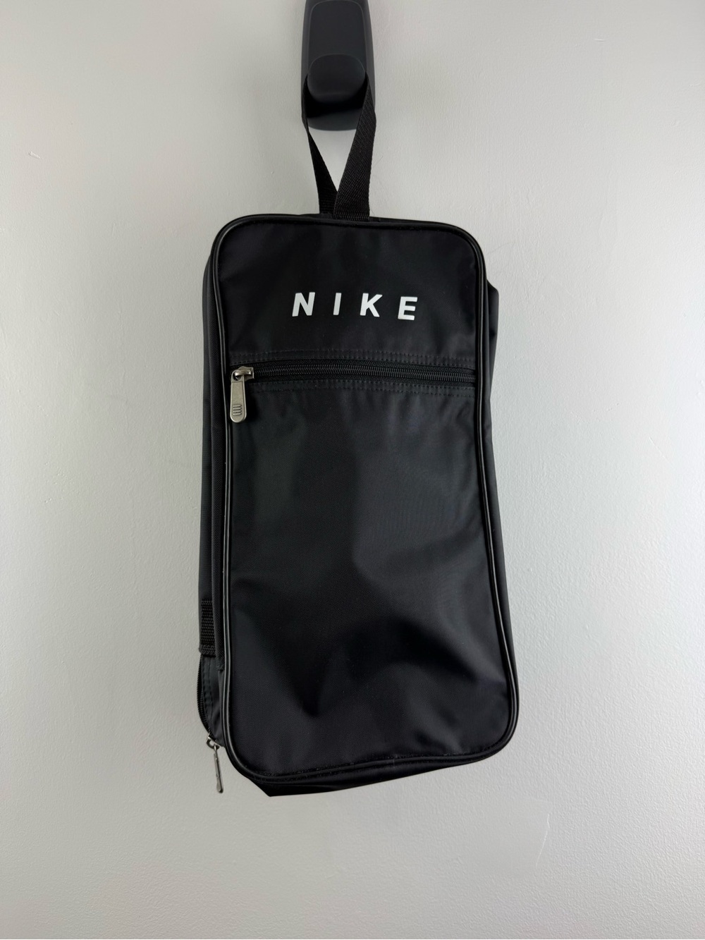 Vintage Nike Shoe Bag Black Y2K Spellout Swoosh Travel Pouch Case EUC
